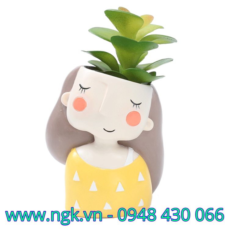chậu hoa mini composite đẹp