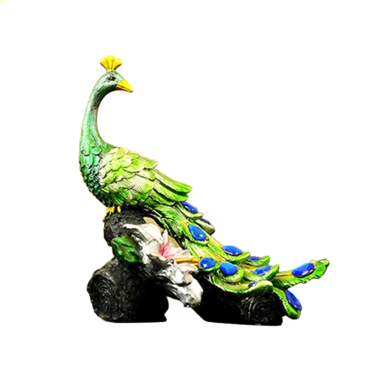 Tượng con chim công điêu khắc tinh xảo trang trí trong nhà Cao 60cm