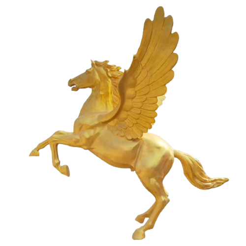 Mô hình con ngựa vàng có cánh thu hút tài lộc cao 220cm