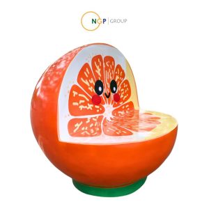 Ghế trẻ em hình quả cam bằng composite